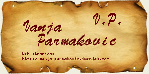 Vanja Parmaković vizit kartica